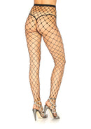 Faux Pearl Net Tights