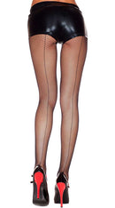 Back Seam Fishnet Pantyhose - ElegantStripper