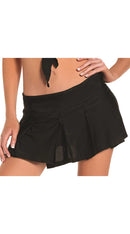 Black Pleated School Girl Skirt - ElegantStripper