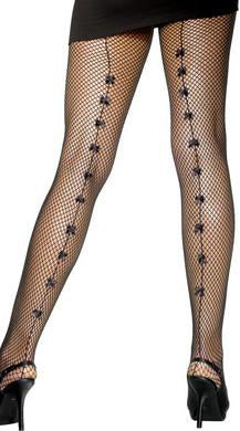 Fishnet Tights with Small Bows