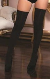 Opaque Thigh High With Criss Cross