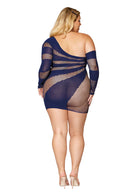 Seamless Chemise with Asymmetrical Neckline Curvy Size