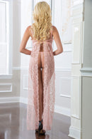 Two Piece Sheer Laced Night Gown