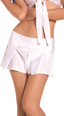 White Pleated School Girl Skirt