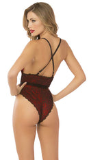 Floral Lace & Mesh Teddy