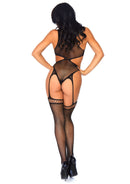 Fishnet Crotchless Teddy