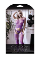 Purple Haze Strappy Gartered Bodystocking