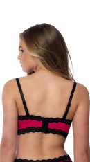 Longline Satin Balconette Bra With Removable Straps