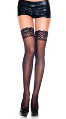 Lace Top Sheer Thigh High