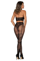 Two-Piece Bralette & Pantyhose Bodystocking Set