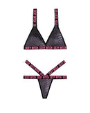 Sexy Bitch Bralette and Strappy Panty Set