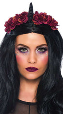Dark Velvet Unicorn Flower Headband