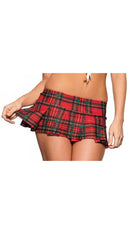 Red Pleated School Girl Skirt