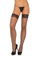 Fence Net Thigh Hi With Silicone Lace Top