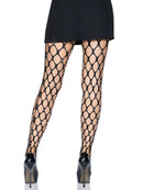 Rhinestone Jumbo Net Tights with Hand-Laid Gems
