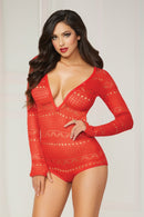 Knit Long Sleeve Romper