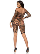 Two Piece Net Crop Top and Bike Shorts