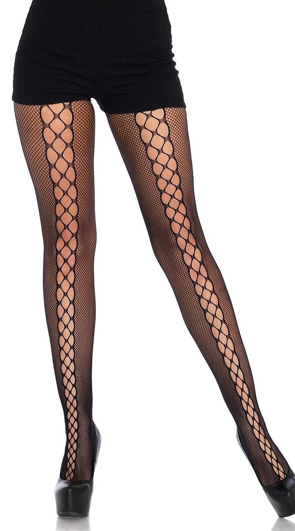Micro Net Lace Up Tights