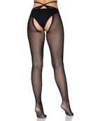Micro Net Strappy Crotchless Tights