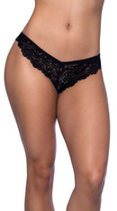 Cage Back Galloon Lace Boyshort With Wrap Around Elastic Detail - ElegantStripper