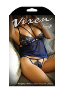 Naughty & Navy Caged Babydoll & Panty