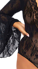 Bell Sleeve Bodysuit - ElegantStripper