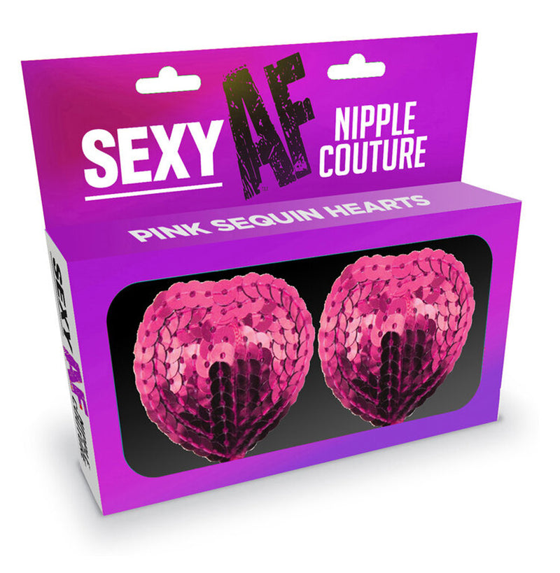 Sexy Af Nipple Couture Pink Sequin Hearts