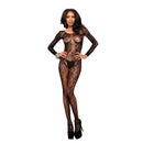 Seamless Swirl Lace Long Sleeve Bodystocking