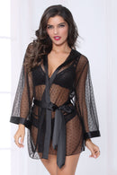 Dotted Mesh Robe